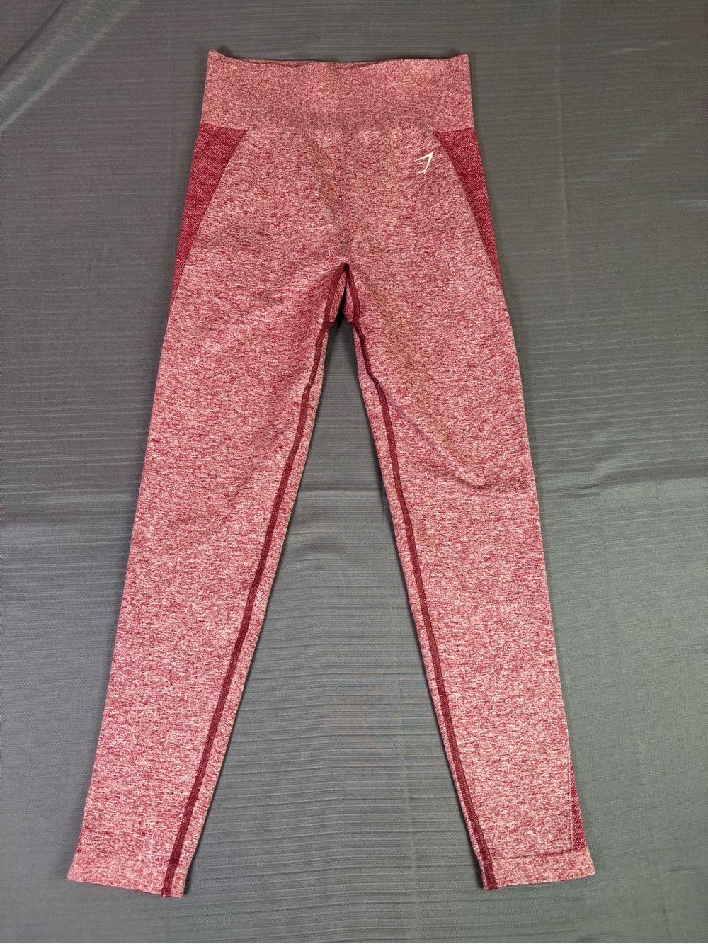 Gymshark Seamless High Waisted Leggings Small Burgundy Marl Workout Pants